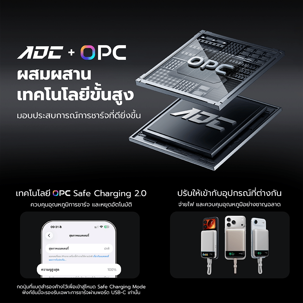 แบตเตอรี่สำรอง CUKTECH WPB100P 55W สีเทา มาตรฐาน CCC ชาร์จไร้สาย 10000MAH_7